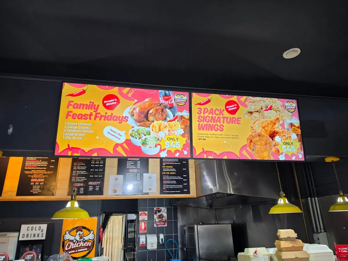Digital Menu Boards and High Brightness Window Display